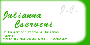 julianna cserveni business card